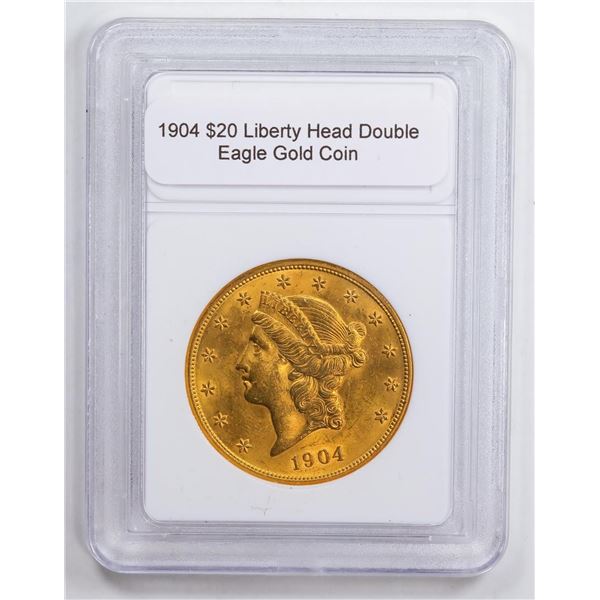 1904 $20 Liberty Head Double Eagle Gold Coin