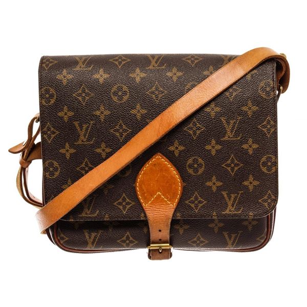 Louis Vuitton Cartouchiere GM Crossbody brown monogram canvas and leather