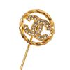 Image 6 : Chanel Gold CC Rhinestone Pin Brooch