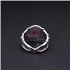 Image 4 : Heavy 18k White Gold Ruby & Diamond Ring