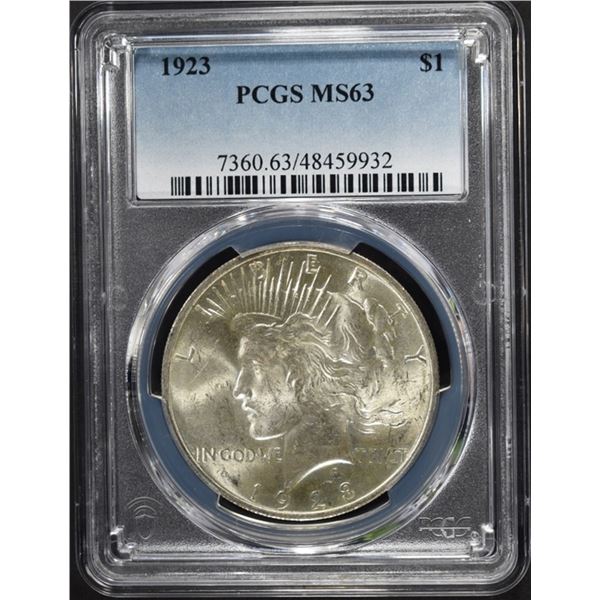 1923 PEACE DOLLAR PCGS MS63