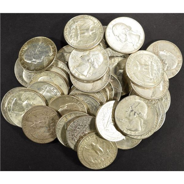 (40) 90% SILVER WASHINGTON QUARTERS