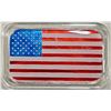 Image 1 : ONE OZ .999 ENAMELED AMERICAN FLAG SILVER BAR