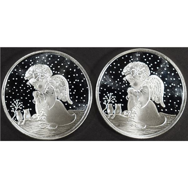(2) 1 OZ .999 SILVER 2023 ANGEL ROUNDS
