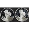 Image 1 : (2) 1 OZ .999 SILVER 2023 ANGEL ROUNDS