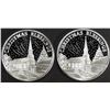 Image 1 : (2) 1 OZ .999 SILVER 2023 XMAS BLESSINGS ROUNDS