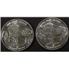 Image 2 : (2) 1 OZ .999 SILVER BUFFALO DESIGN ROUNDS