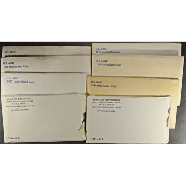 (2)1971, (1)1977, (2)1978, (3)1979 US MINT SETS