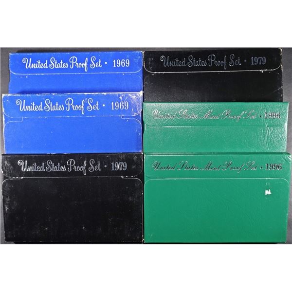 (2) 1969, (2) 1979 (2) 1996 US PROOF SETS