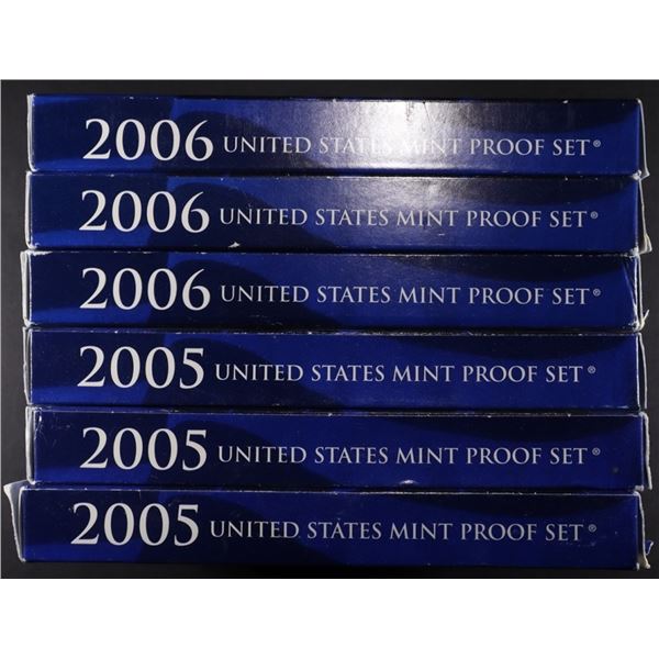 (3) 2005-2006 US PROOF SETS