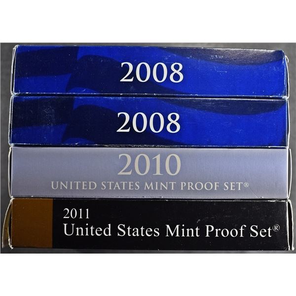 (2) 2008 & 2010-11 US PROOF SETS