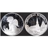 Image 1 : (2) 1 OZ .999 SILV 2023 ANGEL & BLESSINGS ROUNDS