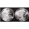 Image 2 : (2) 1 OZ .999 SILVER FLAG ROUNDS