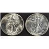 1945 & 1946-D WALKING LIBERTY HALVES GEM BU