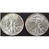 1944, 1945 WALKING LIBERTY HALVES BU