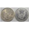 Image 2 : (2) 2000  AMERICAN SILVER EAGLES