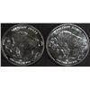 Image 1 : (2) 1 OZ .999 SILVER BUFFALO DESIGN ROUNDS