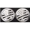 Image 1 : (2) 1 OZ .999 SILVER FLAG ROUNDS
