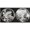 Image 2 : (2) 1 OZ .999 SILVER TRUMP & FLAG ROUNDS