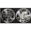 Image 2 : (2) 1 OZ .999 SILVER TRUMP & 2ND AMENDMENT ROUNDS