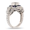 Image 3 : 1.16 ctw Diamond and 0.70 ctw Blue Sapphire 18K White Gold Ring (1.76 ctw Diamon