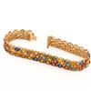 Image 2 : 29.76 ctw Multi-Color Sapphire and 0.91 ctw Diamond 14K Yellow Bracelet