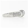 Image 5 : Vintage Platinum 1.35 ctw Floating Diamond w/ Accents Hand Engraved Work Band Ri