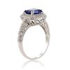 Image 2 : 2.26 ctw Tanzanite and 1.01 ctw Diamond 14K White Gold Ring