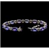 Image 3 : 14KT White Gold 17.16 ctw Tanzanite and Diamond Bracelet
