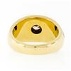 Image 7 : 18K Yellow Gold .33 ctw Diamond Mosaic Inlaid Mother of Pearl Domed Wide Band Ri