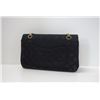 Image 3 : Chanel Black Quilted Fabric Medium Flap Bag
