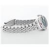 Image 5 : Rolex Ladies Quickset Stainless Steel Blue Roman 18K White Gold Diamond & Ruby B