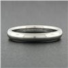 Image 2 : Tiffany & Co. Platinum Unisex 3.5mm Classic Polished Stackable Wedding Band Ring