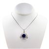 Image 1 : 12.82 ctw DARK Tanzanite and 2.31 ctw Diamond 14K White Gold Pendant