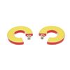 Image 1 : Hermes Yellow Red Selle Earrings