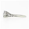 Image 6 : Antique Art Deco 18k Gold 0.38 ctw European Diamond Open Filigree Engagement Rin