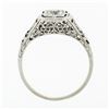 Image 8 : Antique Art Deco 18k Gold 0.38 ctw European Diamond Open Filigree Engagement Rin
