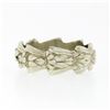 Image 5 : Unique Vintage 14K White Gold Floral Work Wavy Scrunched Eternity Band Ring Sz 5