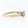 Image 5 : Antique 18K & 14K Gold Old European Diamond Solitaire Engagement or Promise Ring