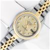 Image 2 : Rolex Ladies 2T 18K Yellow Gold And Stainless Steel Factory Champagne Diamond Wa