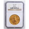 Image 1 : 1924 $20 Double Eagle Gold Coin NGC MS63