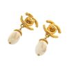 Image 1 : Chanel Gold CC Logo Teardrop Earring