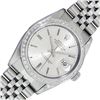 Image 1 : Rolex Mens Stainless Steel Silver Index Diamond Bezel Datejust  36MM