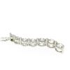 Image 2 : NEW 14K White Gold 0.50 ctw 7 Round Diamond Wavy Journey Pendant w/ 16" WG Chain