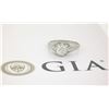 Image 3 : Antique Art Deco Platinum 1.30 ctw GIA Diamond Etched Filigree Engagement Ring