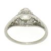 Image 8 : Antique Art Deco Platinum 1.30 ctw GIA Diamond Etched Filigree Engagement Ring