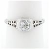 Image 1 : Antique Art Deco 18k Gold European Diamond Solitaire Filigree Engagement Ring