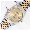 Image 2 : Rolex Mens 2T Champagne Diamond Datejust Wristwatch 36MM