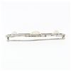 Image 7 : Antique Art Deco Black Starr Frost Platinum GIA Natural Pearl & Diamond Bar Pin