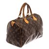Image 2 : Louis Vuitton Brown Monogram Canvas Leather Speedy 30 Satchel Bag